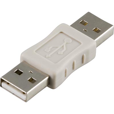 Deltaco USB 2.0 Adapter, A Male - A Male